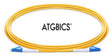 LC-LC OS2, Fibre Patch Cable, Singlemode, Simplex, Yellow, 10m, ATGBICS