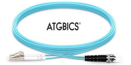 LC-ST OM3, Fibre Patch Cable, Multimode, Duplex, Aqua, 15m, ATGBICS