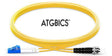 LC-ST OS2, Fibre Patch Cable, Singlemode, Duplex, Yellow, 10m, ATGBICS