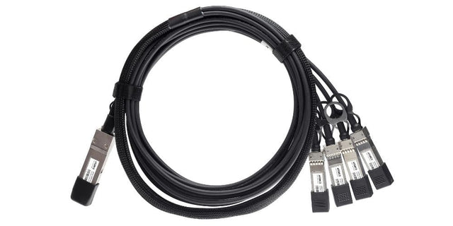 QSFP-4X10G-C1M Alcatel Lucent® Compatible Direct Attach Copper Breakout Cable 40GBase-CU QSFP+ to 4x10GBase-CU SFP+ (Passive Twinax, 1m), ATGBICS
