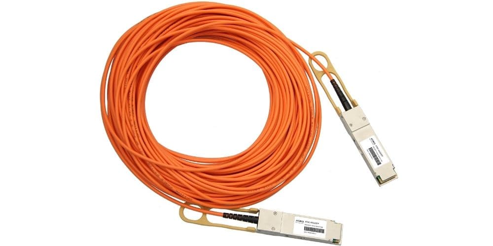 MFS4R12CB-010 NVIDIA Mellanox® Compatible Active Optical Cable 40GBase QSFP+ (850nm, MMF, 10m), ATGBICS