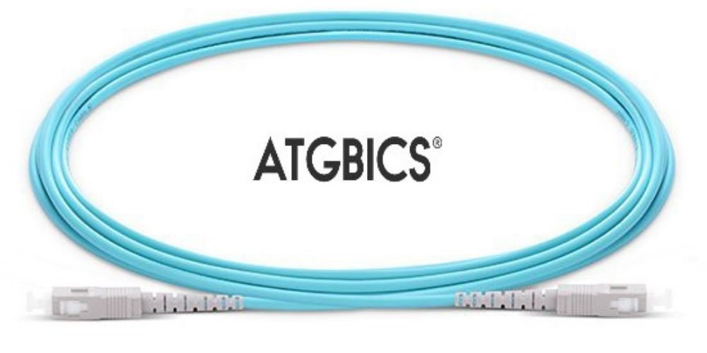 SC-SC OM3, Fibre Patch Cable, Multimode, Simplex, Aqua, 1m, ATGBICS