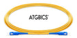 SC-SC OS2, Fibre Patch Cable, Singlemode, Simplex, Yellow, 10m, ATGBICS