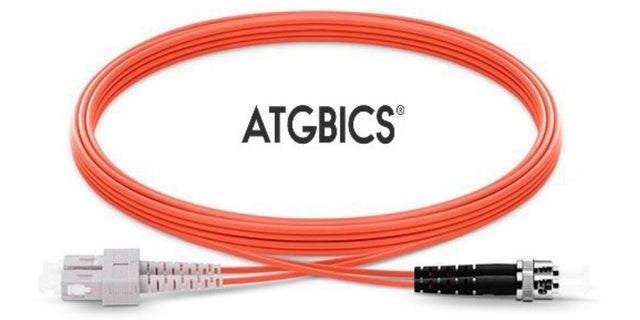 SC-ST OM2, Fibre Patch Cable, Multimode, Duplex, Orange, 3m, ATGBICS