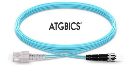 SC-ST OM3, Fibre Patch Cable, Multimode, Duplex, Aqua, 20m, ATGBICS