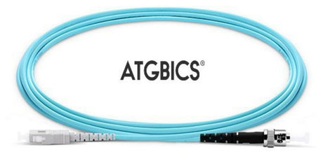 SC-ST OM3, Fibre Patch Cable, Multimode, Simplex, Aqua, 15m, ATGBICS