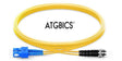 SC-ST OS2, Fibre Patch Cable, Singlemode, Duplex, Yellow, 10m, ATGBICS