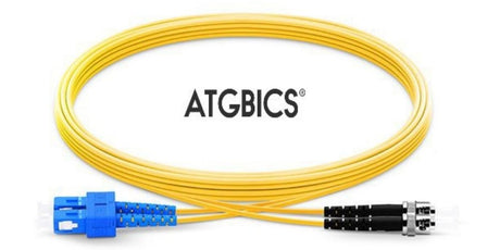 SC-ST OS2, Fibre Patch Cable, Singlemode, Duplex, Yellow, 10m, ATGBICS