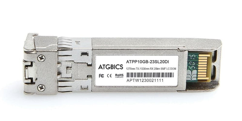 Part Number SFP-25GB-BX-U-20-I-AR, Arista Compatible Transceiver SFP+ 25GBase-BX-U (Tx1270nm/Rx1330nm, 20km, SMF, DOM, Ind Temp), ATGBICS