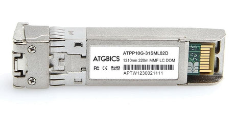 SRX-SFP-10GE-LRM Juniper® Compatible Transceiver SFP+ 10GBase-LRM (1310nm, MMF/SMF, 220m, LC, DOM), ATGBICS