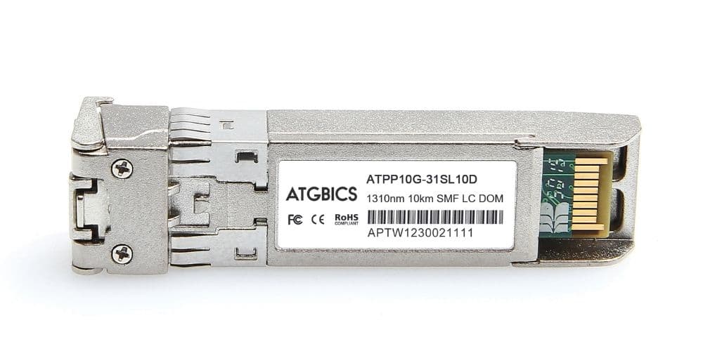 740-031981 Juniper® Compatible Transceiver SFP+ 10GBase-LR (1310nm, SMF, 10km, LC, DOM), ATGBICS