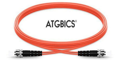 ST-ST OM2, Fibre Patch Cable, Multimode, Duplex, Orange, 10m, ATGBICS