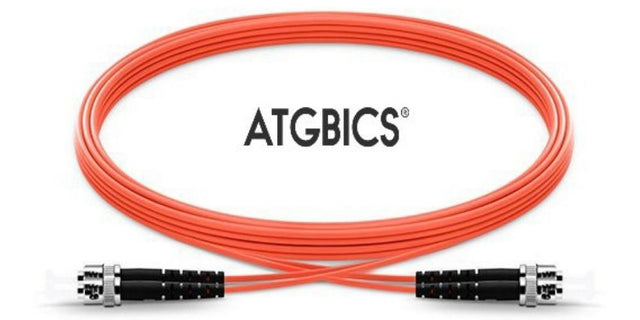 ST-ST OM2, Fibre Patch Cable, Multimode, Duplex, Orange, 1m, ATGBICS