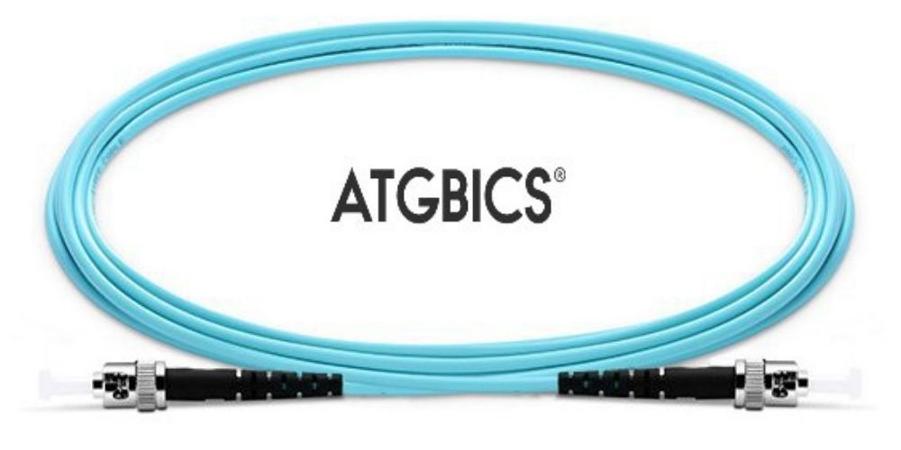 ST-ST OM3, Fibre Patch Cable, Multimode, Simplex, Aqua, 3m, ATGBICS