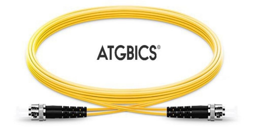 ST-ST OS2, Fibre Patch Cable, Singlemode, Duplex, Yellow, 15m, ATGBICS