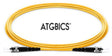 ST-ST OS2, Fibre Patch Cable, Singlemode, Simplex, Yellow, 10m, ATGBICS