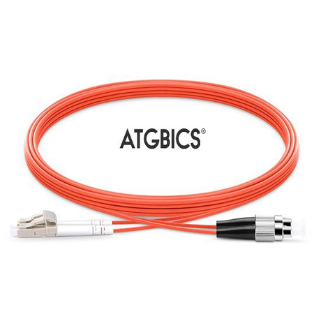 LC-FC OM2, Fibre Patch Cable, Multimode, Duplex, Orange, 0.5m