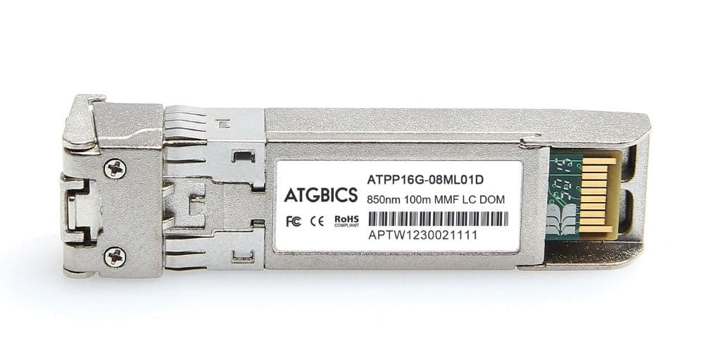 XBR-000493 Brocade® Compatible Transceiver 8 x SFP+ 16GBase-SW Fibre Channel (850nm, MMF, 100m, LC, DOM) , ATGBICS