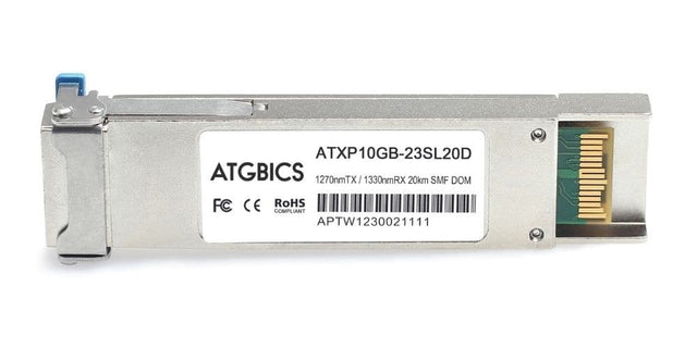 XFP-10GBX-U-20 Cisco® Compatible Transceiver XFP 10GBase-BX (Tx1270/Rx1330nm, SMF, 20km, LC, DOM), ATGBICS