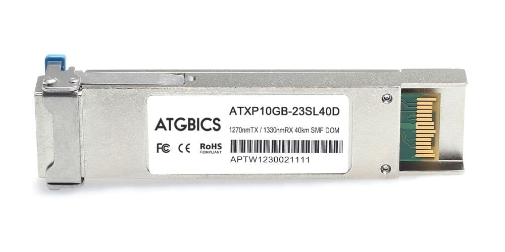 XFP-10GBX-U-40 Cisco® Compatible Transceiver XFP 10GBase-BX (Tx1270/Rx1330nm, SMF, 40km, LC, DOM), ATGBICS