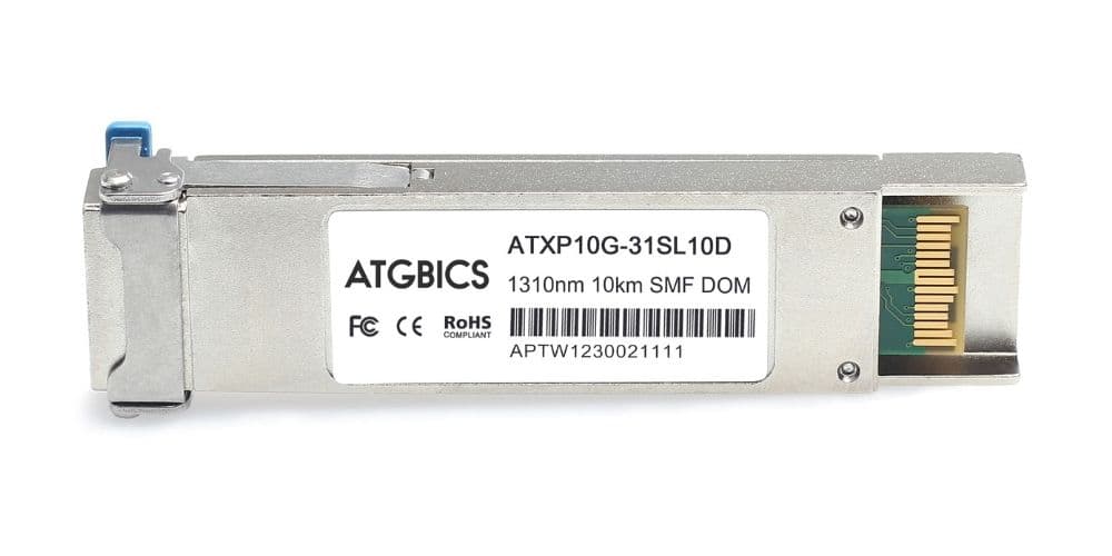 XFP-1D RAD® Compatible Transceiver XFP 10GBase (1310nm, SMF, 10km, LC, DOM), ATGBICS