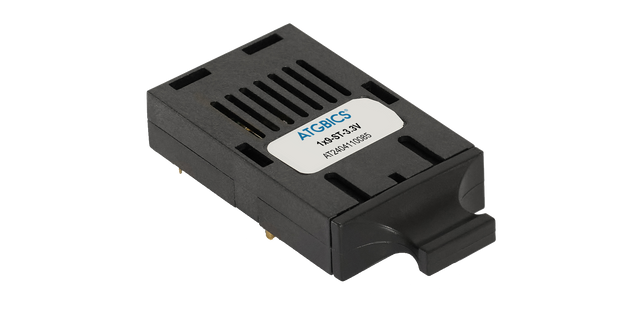 AFBR-5803ATQZ Avago Broadcom® Compatible Transceiver 1x9 for ATM, Fast Ethernet, Black Case (1300nm, 100Mbps, MMF, 2km, ST, 3.3v, Ind Temp), ATGBICS