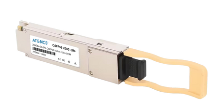 QSFP-200G-SR-MSA-AT Universally Coded MSA Compliant Transceiver QSFP56 200GBase-SR4 (850nm, MMF, 100m, MPO, DOM)