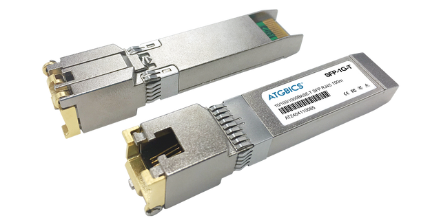 SFP-1GB-TX Cisco Meraki® Compatible Transceiver SFP 10/100/1000Base-T (RJ45, Copper, 100m), ATGBICS