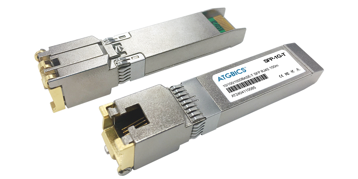 321-0434 NetScout® Compatible Transceiver SFP 10/100/1000Base-T (RJ45, Copper, 100m), ATGBICS