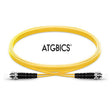ST-ST OS2, Fibre Patch Cable, Singlemode, Duplex, Yellow, 0.5m