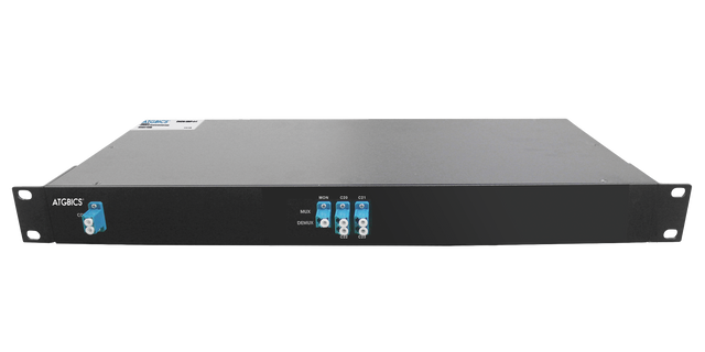 Mux Demux DWDM 4+1 Channel Simplex LC/UPC, Mon Port, Ch20-33, 1RU, Ind Temp 