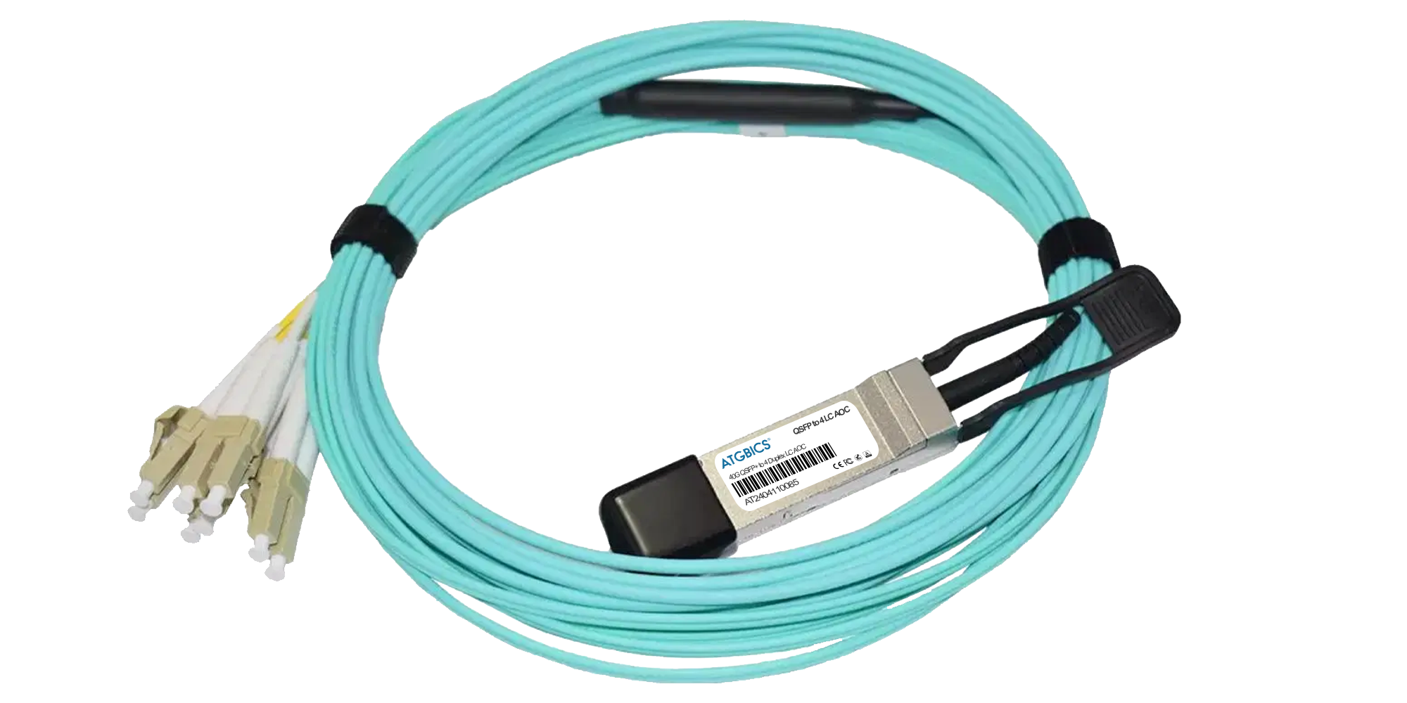AOC-QSFP-4LC10G-15M-AT MSA Compliant AOC QSFP+ to 4 duplex LC
