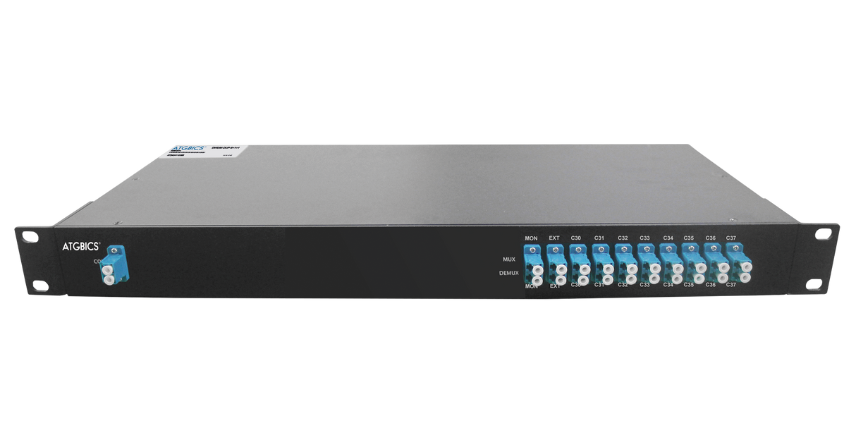 Mux Demux DWDM 8+1+1 Channel Duplex LC/UPC, Mon/Exp Ports, Ch30-37, 1RU