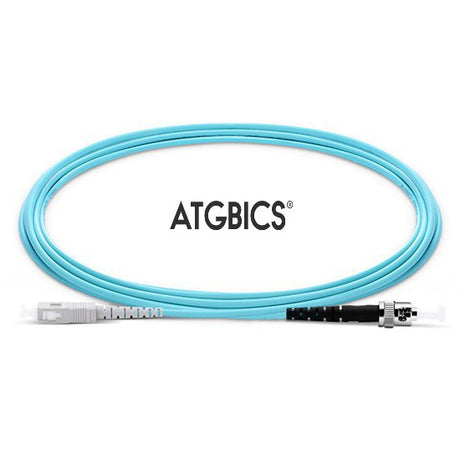 SC-ST OM3, Fibre Patch Cable, Multimode, Simplex, Aqua, 35m