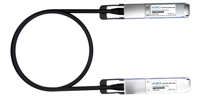 DAC-QSFP-DD-800G-0.5M Universally Coded MSA Compliant Direct Attach Copper Cable 800GBase QSFP-DD (Passive Twinax, 0.5m)