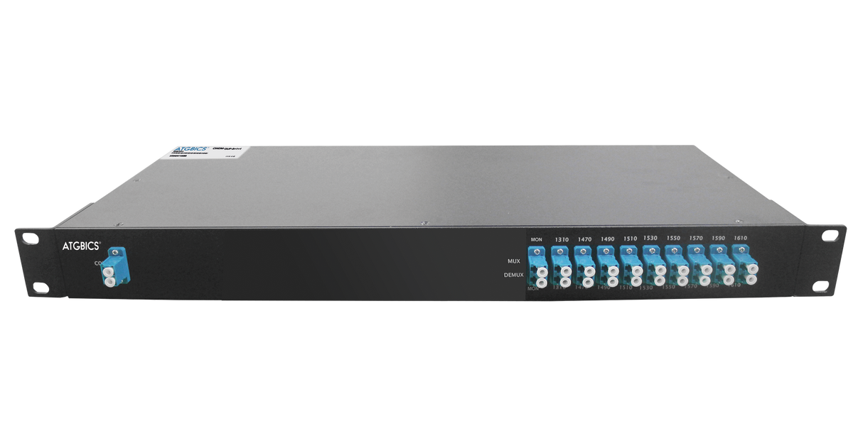 Mux Demux CWDM 8+1+1 Channel Duplex LC/UPC, Mon Port, 1310|1470-1610nm, 1RU, Ind Temp 