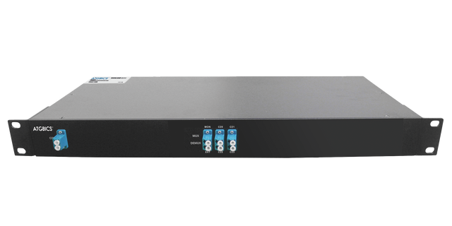 Mux Demux DWDM 4+1+1 Channel Simplex LC/UPC, Mon/Exp Ports, Ch20-33, 1RU