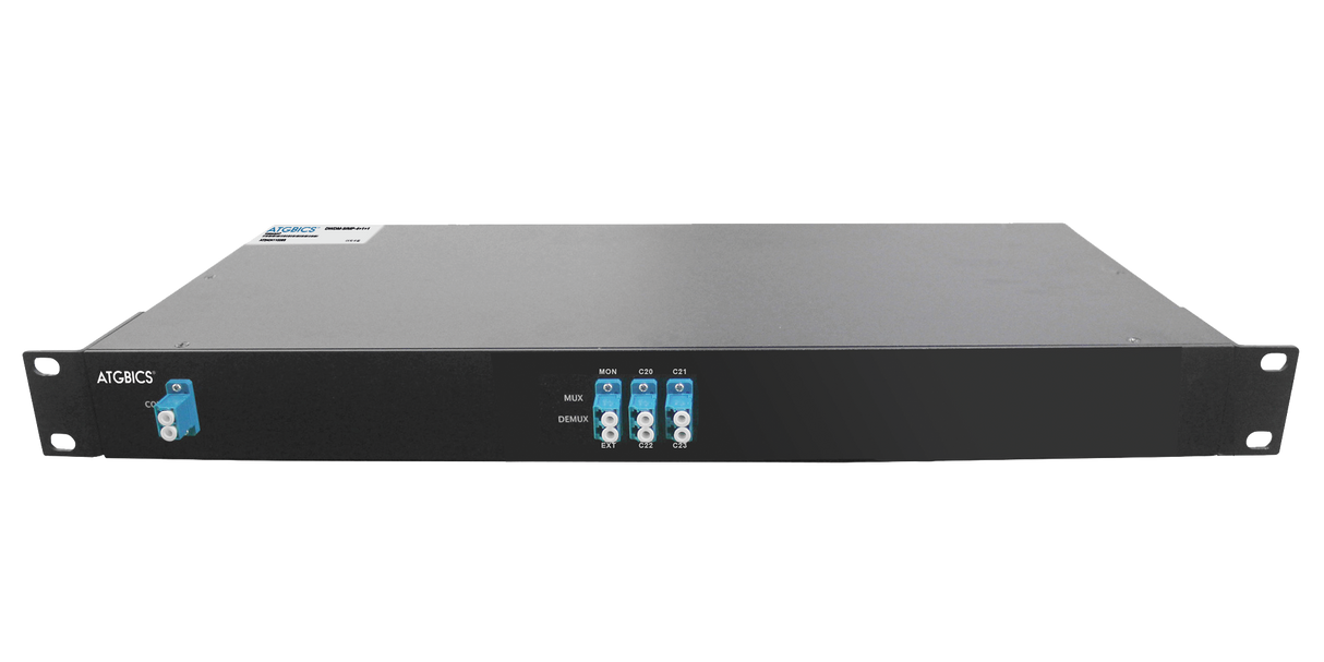 Mux Demux DWDM 4+1+1 Channel Simplex LC/UPC, Mon/Exp Ports, Ch20-33, 1RU, Ind Temp 