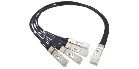 QDD-4X100G-2M Juniper® compatible Direct Attach Copper Breakout Cable 400GBase-CU QSFP-DD to 4x100GBase-CU QSFP28 (Passive Twinax, 2m)