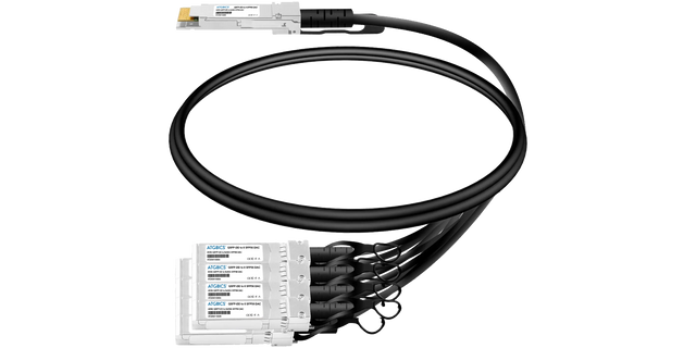 DAC-QSFPDD-8QSFP50G-1.5M-AT Universally Coded MSA Compliant Direct Attach Copper Breakout Cable 400GBase-CU QSFP-DD to 8x50GBase-CU SFP56 (Passive Twinax, 1.5m)