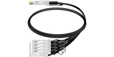 QDD-8x50G-2P5M Juniper® compatible Direct Attach Copper Breakout Cable 400GBase PAM4 QSFP-DD to 8x50GBase PAM4 SFP56 (Passive Twinax, 2.5m)
