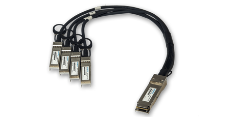 DN-81322 Digitus® compatible Direct Attach Copper Breakout Cable 40GBase-CU QSFP+ to 4x10GBase-CU SFP+ (Passive Twinax, 2m)