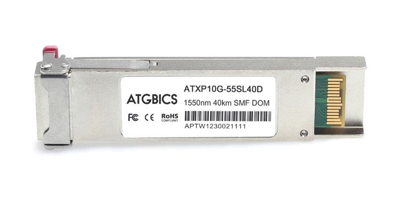 Part Number 10124, Extreme Compatible Transceiver XFP 10GBase-LR (1550nm, SMF, 40km, DOM), ATGBICS