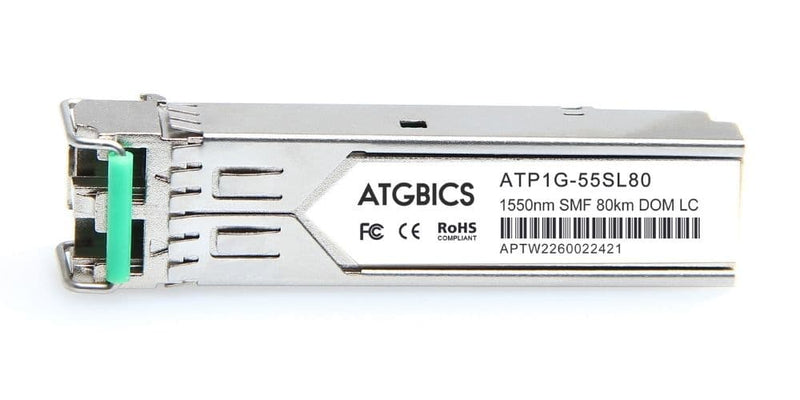 Part Number 1184562P5, AdTran Compatible Transceiver SFP 1000Base-ZX (1550nm, SMF, 80km), ATGBICS