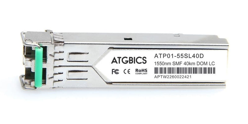 Part Number AT-SPLX40/1550, Allied Telesis Compatible Transceiver SFP 100Base-EX (1550nm, SMF, 40km, DOM), ATGBICS
