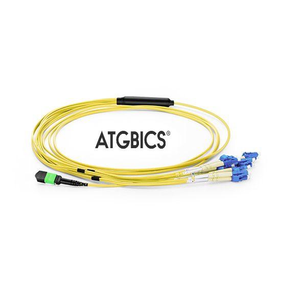ATGBICS MTP Female-6 LC Duplex 12 Fibres OS2 9/125 Singlemode Breakout Cable, Type B, LSZH 3.0, 1m