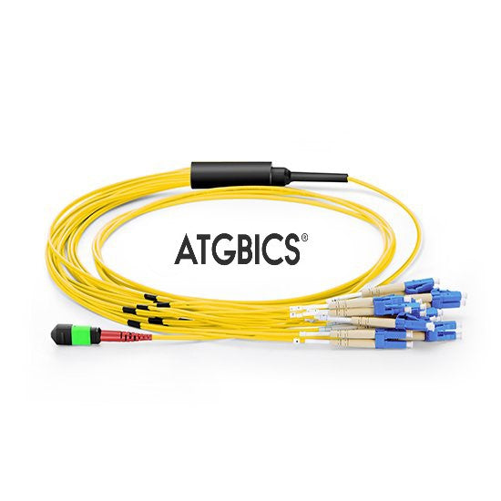 ATGBICS MPO Female-12 LC Duplex 24 Fibres  OS2 9/125 Singlemode Breakout Cable, Type B, LSZH 3.0, 7m