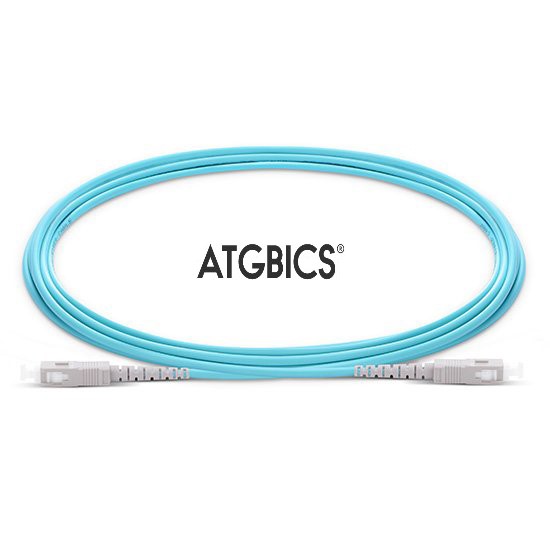 SC-SC OM4, Fibre Patch Cable, Multimode, Simplex, Aqua, 4m, ATGBICS