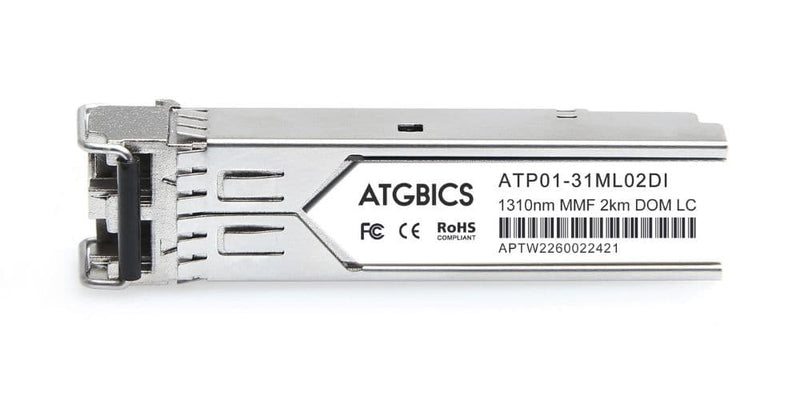Part Number AFCT-5760APZ Avago Broadcom Compatible Transceiver SFP, 100Base-FX (1310nm, MMF, 2km, DOM, Ind Temp), ATGBICS