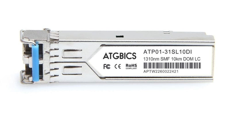 Part Number GLC-FE-100LX-RGD Avago Broadcom Compatible Transceiver SFP 100Base-LX (1310nm, SMF, 15km, DOM, Ext Temp), ATGBICS